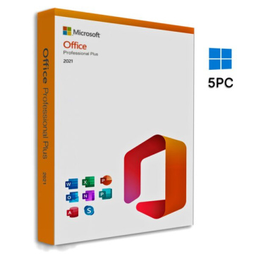 Microsoft Office 2021 Professional Plus 5 PC (Retail Online)